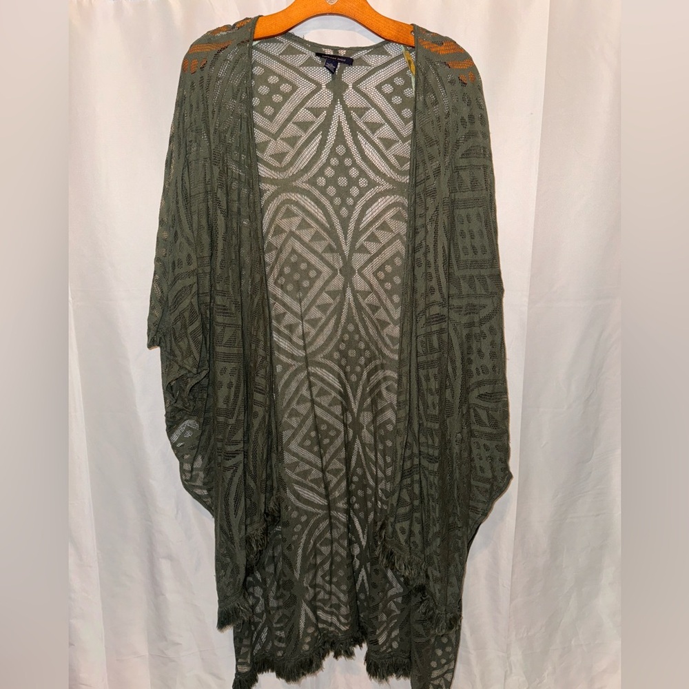 American Eagle Green duster/kimono